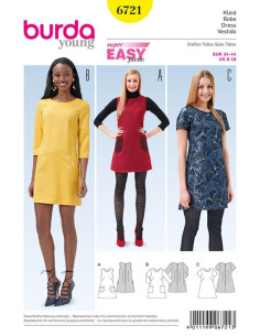 Molde de vestido - Burda 6721
