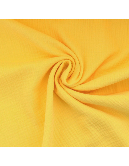 Tecido de gaze dupla de algodão - Amarelo