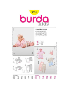 Padrão de suéter, calças, macacão - Burda 9636