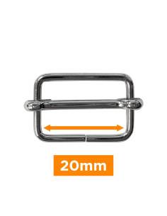 Fivela deslizante - Prata 20 mm