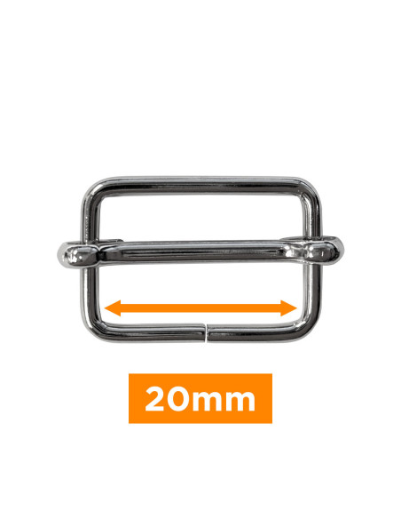 Fivela deslizante - Prata 20 mm