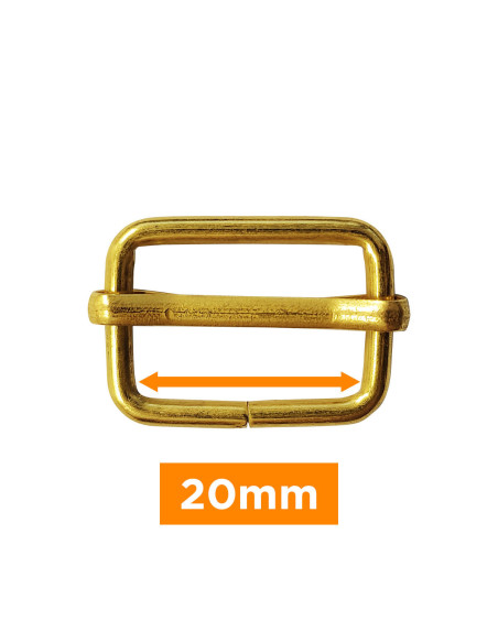 Fivela deslizante - Ouro 20 mm