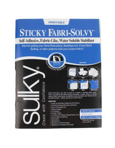 Conjunto de 12 folhas de estabilizador Sulky Sticky Fabri Solvy