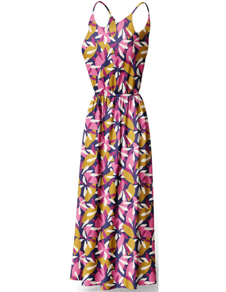 Tecido de viscose fantasia - Patoche azul e rosa