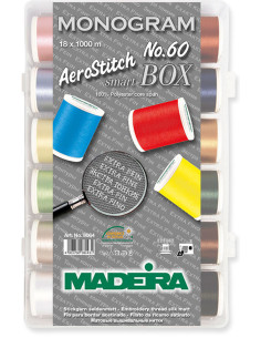 Caixa de fios para bordar SmartBox Monogram AeroStitch Madeira