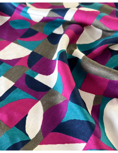 Tecido cetim viscose Néo Pop - My Dress Made