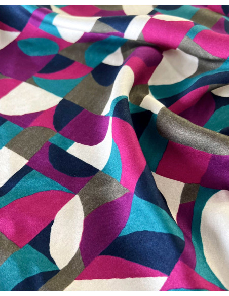 Tecido cetim viscose Néo Pop - My Dress Made