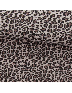 Tecido gaze dupla estampado - Selvagem bege