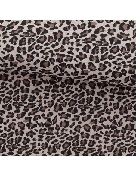 Tecido gaze dupla estampado - Selvagem bege