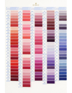 Cartela de cores com 500 tons mouliné e perlé DMC 2
