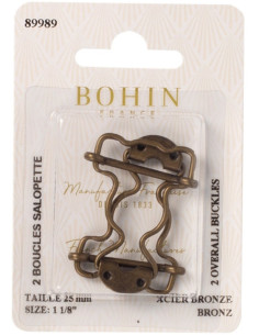 Alças especiais para macacão 25 mm bronze Bohin