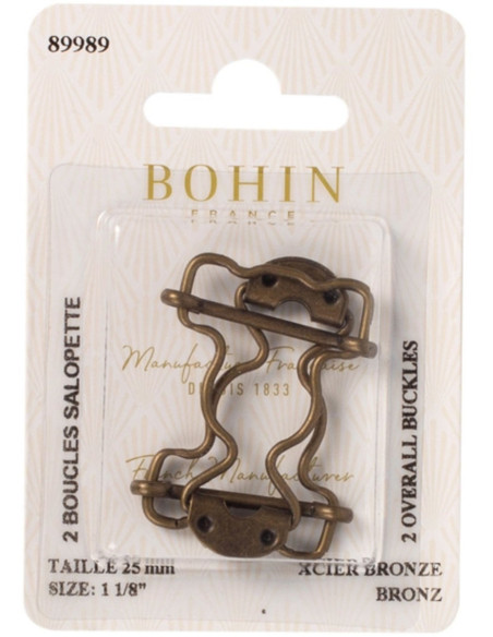Alças especiais para macacão 25 mm bronze Bohin