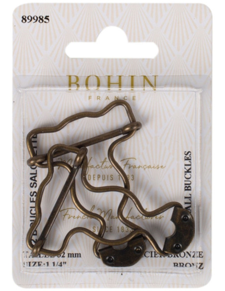 Fivelas especiais para jardineiras 32 mm bronze Bohin