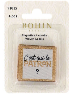 Conjunto de 4 etiquetas para costurar - Quem é o patrão? 2