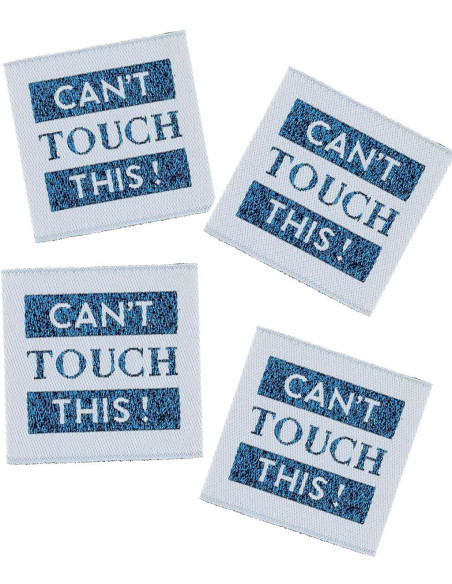 Conjunto de 4 etiquetas para costurar - Can´t touch this!