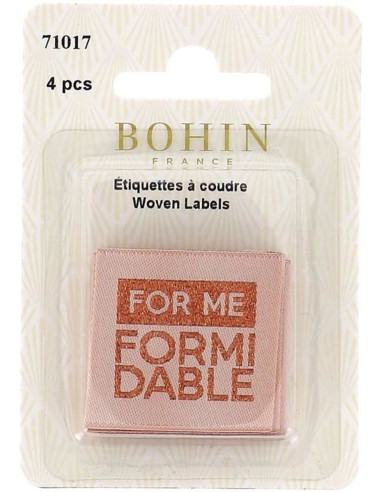 Conjunto de 4 etiquetas para costurar - For me formidable