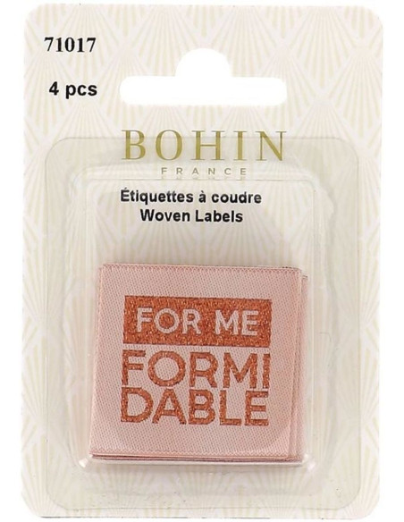 Conjunto de 4 etiquetas para costurar - For me formidable
