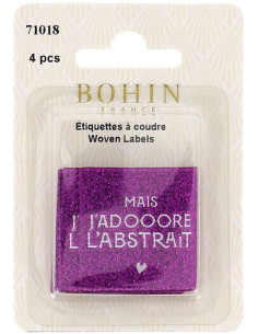 Conjunto de 4 etiquetas para costurar - Mas eu adoooro o abstrato 2