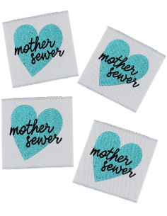 Conjunto de 4 etiquetas para costurar - Mother sewer