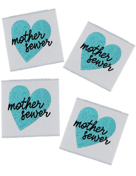 Conjunto de 4 etiquetas para costurar - Mother sewer