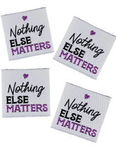 Conjunto de 4 etiquetas para costurar - Nothing Else Matters