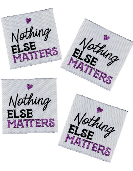 Conjunto de 4 etiquetas para costurar - Nothing Else Matters