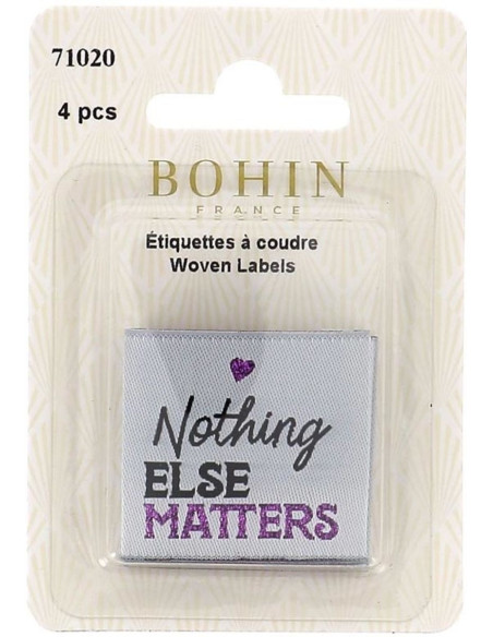 Conjunto de 4 etiquetas para costurar - Nothing Else Matters