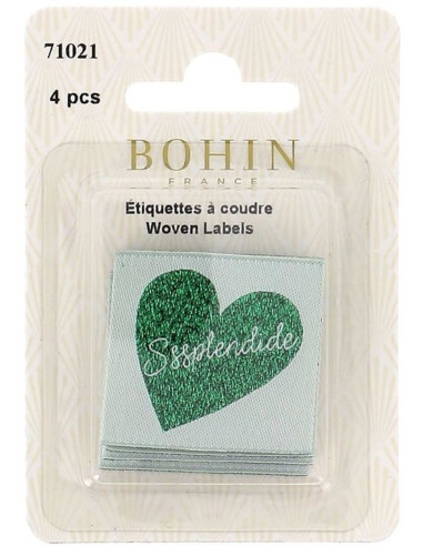 Conjunto de 4 etiquetas para costurar - Esplêndido
