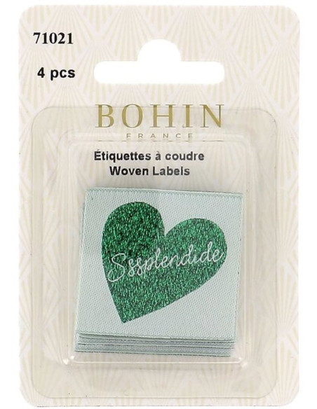 Conjunto de 4 etiquetas para costurar - Esplêndido
