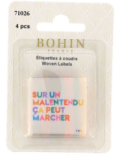 Conjunto de 4 etiquetas para costurar - Num mal-entendido pode funcionar 2