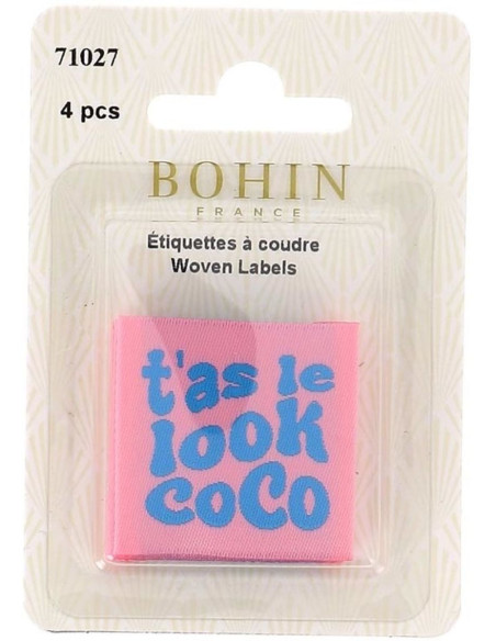 Conjunto de 4 etiquetas para costurar - Tens o estilo coco