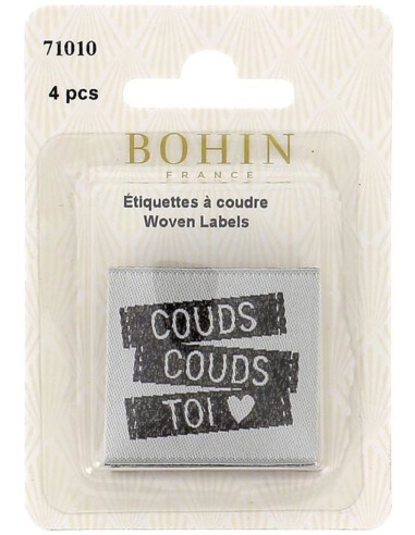 Conjunto de 4 etiquetas para costurar - Costura costura você mesmo
