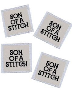 Conjunto de 4 etiquetas para costurar - Son of a stitch