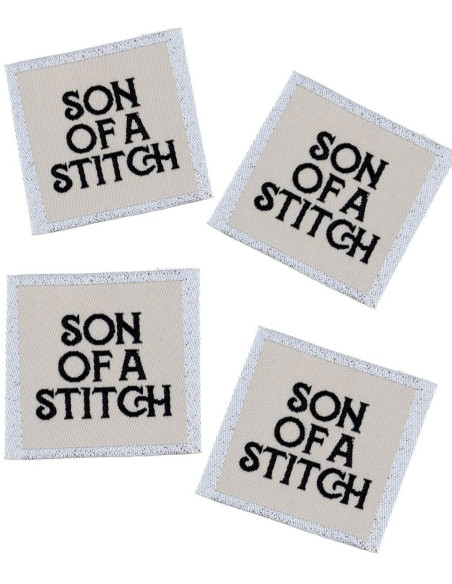 Conjunto de 4 etiquetas para costurar - Son of a stitch