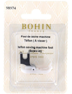 Pé de máquina de costura de teflon para aparafusar Bohin