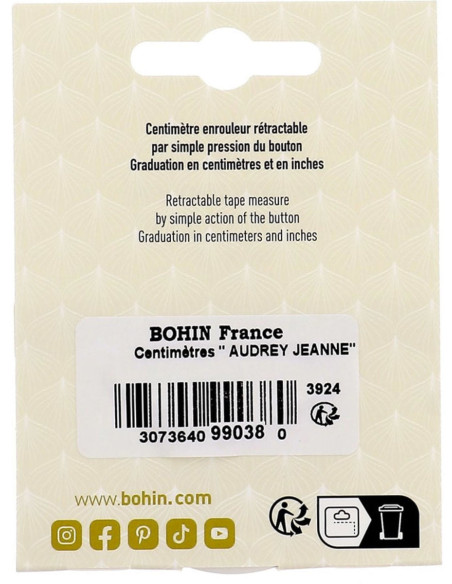 Fita métrica retrátil 150 cm Gato novelo Bohin