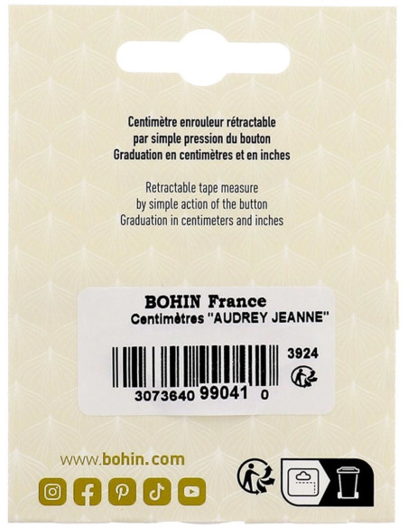 Fita métrica retrátil 150 cm Gato preto Bohin