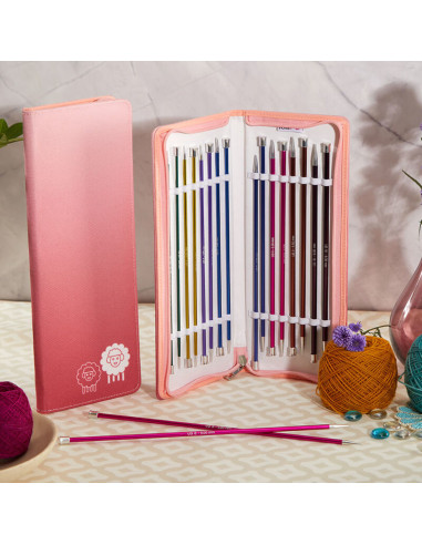 Conjunto de agulhas retas KnitPro Zing