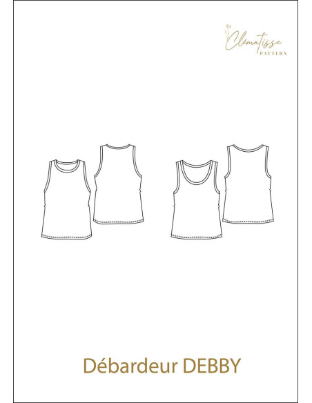 Molde de regata Debby - Clématisse Pattern