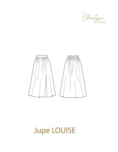 Molde de saia Louise - Clématisse Pattern