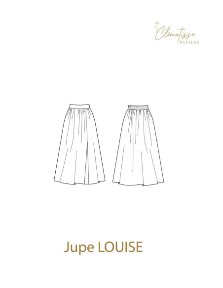 Molde de saia Louise - Clématisse Pattern