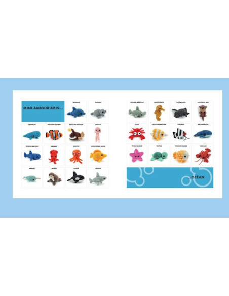 Livro mini amigurumis - Animais marinhos