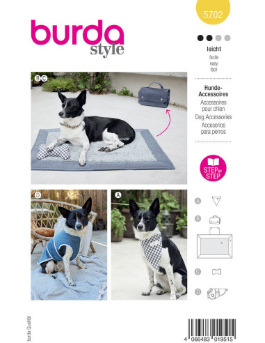 Padrão de acessórios para cães - Burda 5702