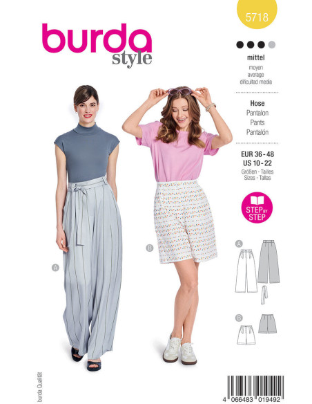Molde de calça - Burda 5718