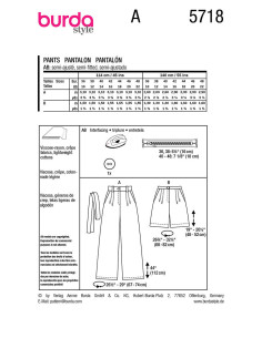 Molde de calça - Burda 5718 2
