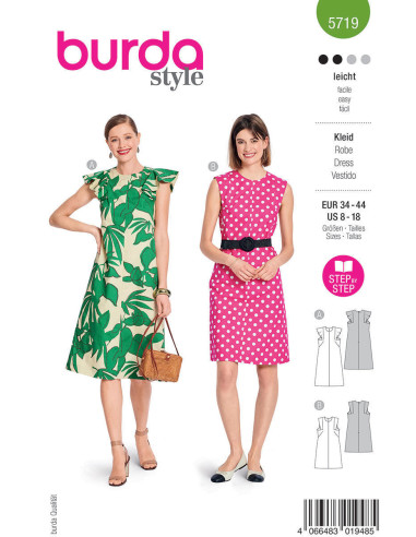 Molde de vestido - Burda 5719