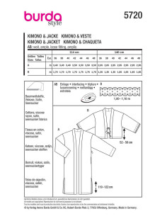 Molde de casaco - Burda 5720 2