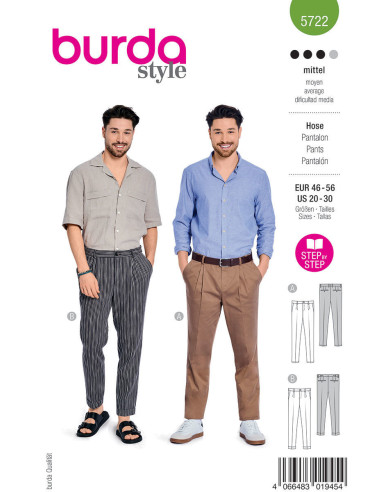 Molde de calça - Burda 5722