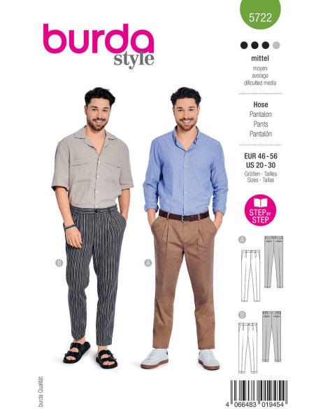 Molde de calça - Burda 5722
