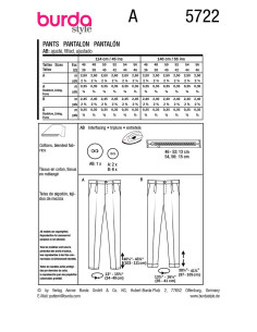Molde de calça - Burda 5722 2